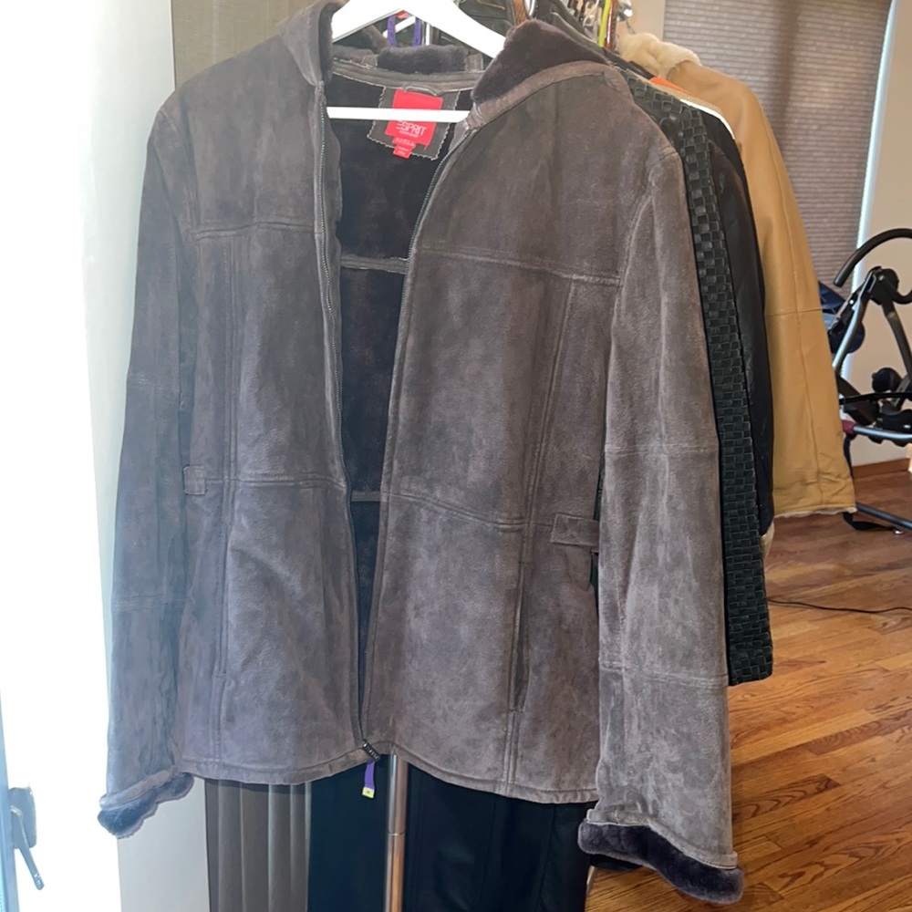 Leather coat